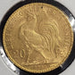 1914 Republic of France 20 Franc Rooster Gold Coin