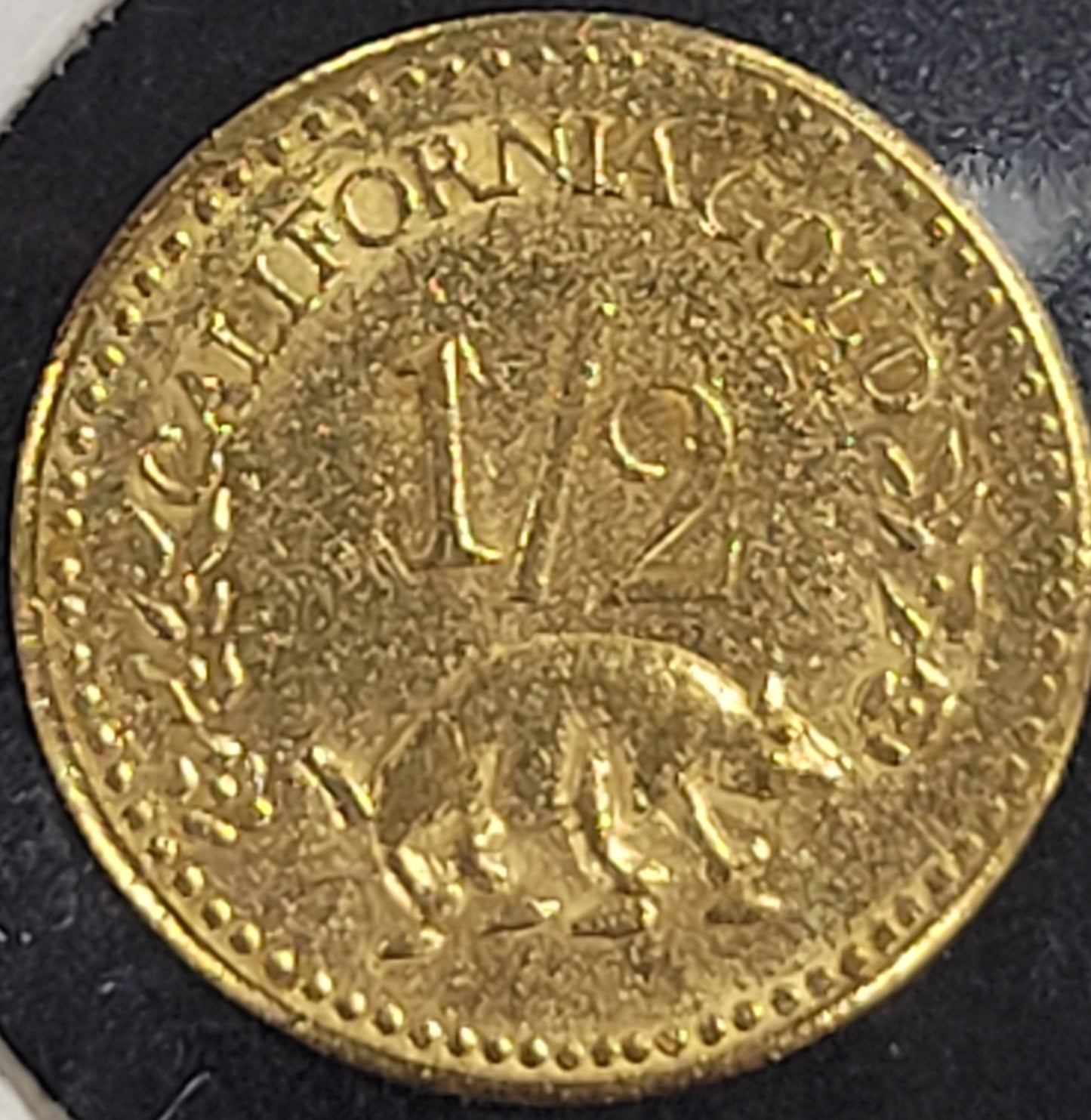 1854 Indian Head 1/2 California Gold